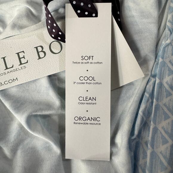 Hale Bob Medium Palm Robe Mid-Length Bamboo Stretch Belted Organic Long Sleeve - Picture 7 of 8